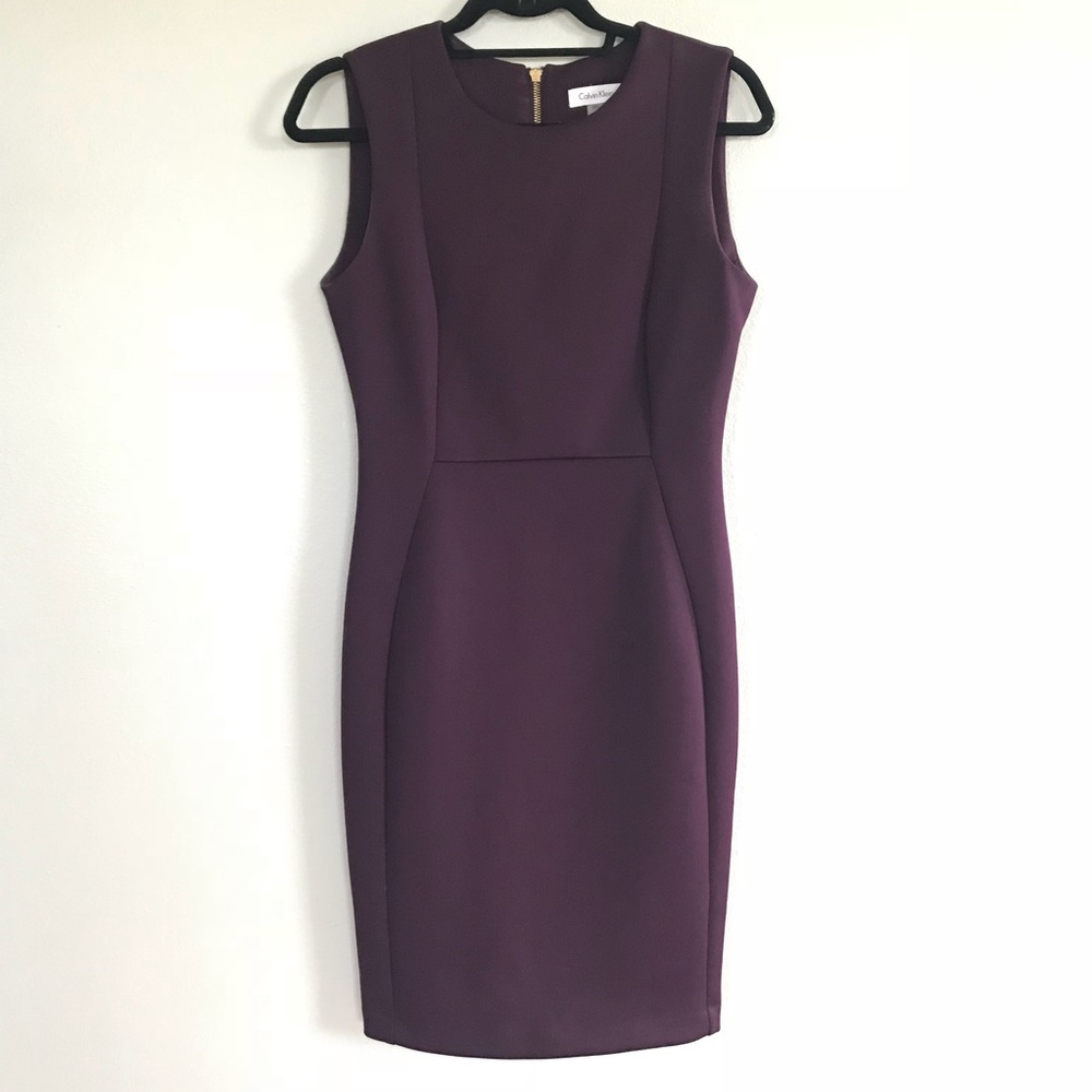 Calvin Klein Plum Sheath Dress